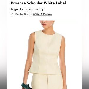 Proenza Schouler White Label Cream Leather Top